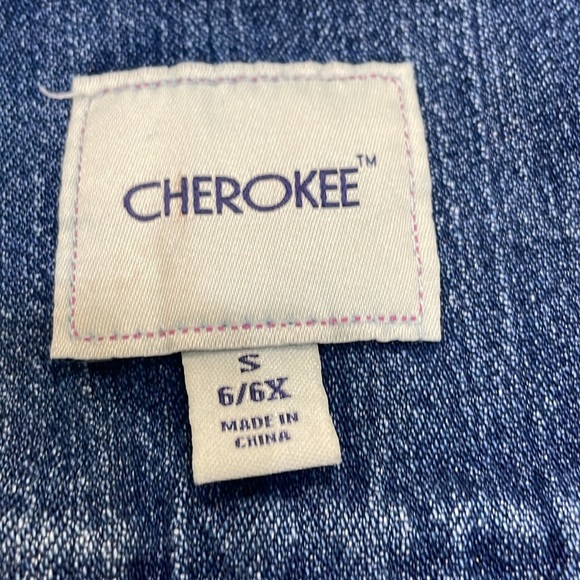 Cherokee GIRLS Denim Vest size 6/6X - Picture 3 of 4